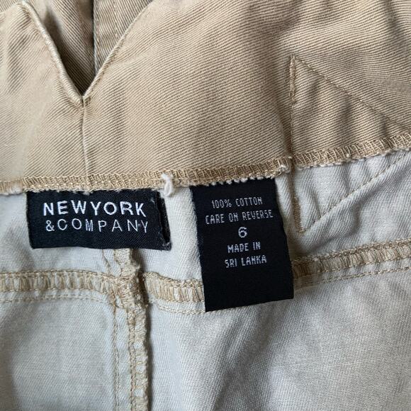 Vintage New York & Company 100% Cotton Khaki Maxi Skirt Women's Size 6 - Picture 10 of 10